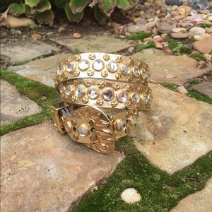 MICHAEL MORRISON Fraud Gold Rhinestone Belt